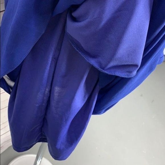 Hot and‎ Delicious Women's Blue Hi Low Fitted Padded Maxi Dress Medium - Picture 8 of 11